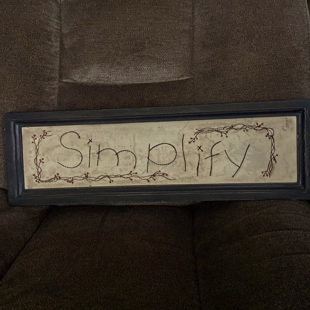 Primitive stitched sign 19x6, beautiful. Zero flaws